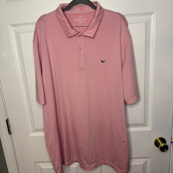 Vineyard Vines Men's Pink Polo Shirt Polyester Spandex Blend Size XXL GUC - Picture 1 of 5